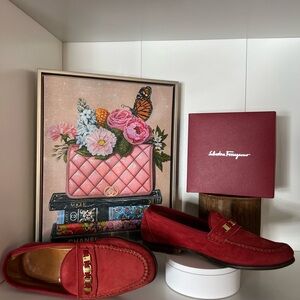 🔥🔥 Salvatore Ferragamo Red Loafers only today $55